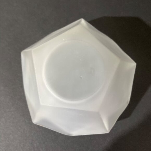 Vtg Westmoreland Satin Glass Fairy Lamp Monarch Butterflies Pentagon Frosted 2pc - Picture 7 of 10